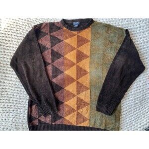 Vintage Dockers 90s Y2K Sweater Men 2XLT Geometric Grunge Skater Grandpa Hip Hop